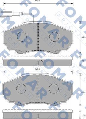 FOMAR Friction FO 909781 - Kit de plaquettes de frein, frein à disque cwaw.fr