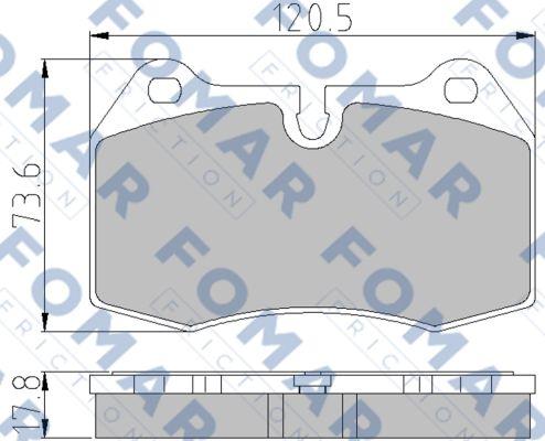 FOMAR Friction FO 904981 - Kit de plaquettes de frein, frein à disque cwaw.fr