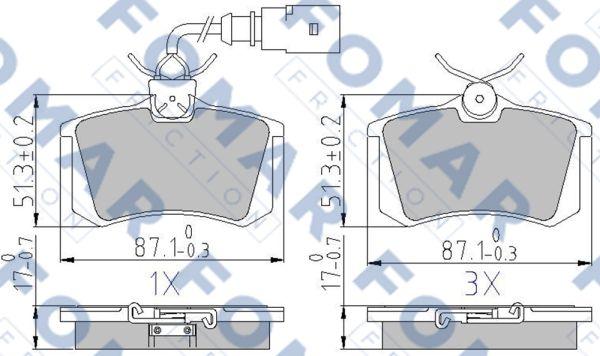 FOMAR Friction FO 904581 - Kit de plaquettes de frein, frein à disque cwaw.fr