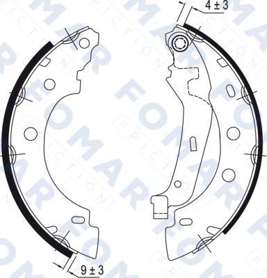 FOMAR Friction FO 9046 - Jeu de mâchoires de frein cwaw.fr