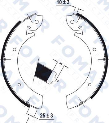 FOMAR Friction FO 9041 - Jeu de mâchoires de frein cwaw.fr