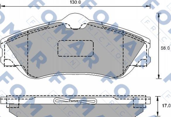 FOMAR Friction FO 905481 - Kit de plaquettes de frein, frein à disque cwaw.fr