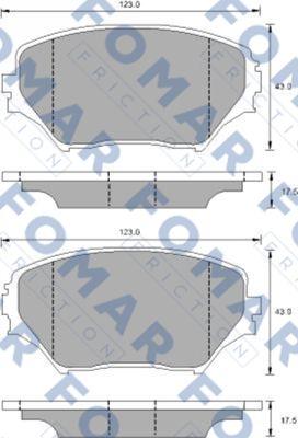 FOMAR Friction FO 905681 - Kit de plaquettes de frein, frein à disque cwaw.fr