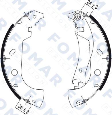 FOMAR Friction FO 9050 - Jeu de mâchoires de frein cwaw.fr