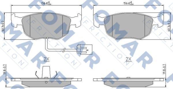 FOMAR Friction FO 905181 - Kit de plaquettes de frein, frein à disque cwaw.fr