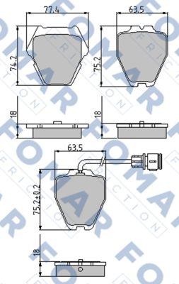 FOMAR Friction FO 905781 - Kit de plaquettes de frein, frein à disque cwaw.fr