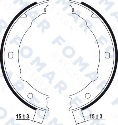 FOMAR Friction FO 9057 - Jeu de mâchoires de frein cwaw.fr