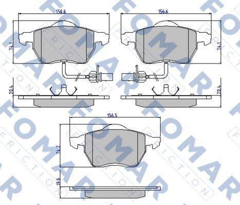 FOMAR Friction FO 906581 - Kit de plaquettes de frein, frein à disque cwaw.fr