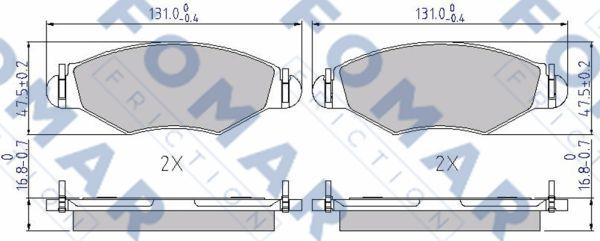 FOMAR Friction FO 906881 - Kit de plaquettes de frein, frein à disque cwaw.fr