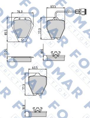 FOMAR Friction FO 900481 - Kit de plaquettes de frein, frein à disque cwaw.fr