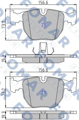 FOMAR Friction FO 900081 - Kit de plaquettes de frein, frein à disque cwaw.fr