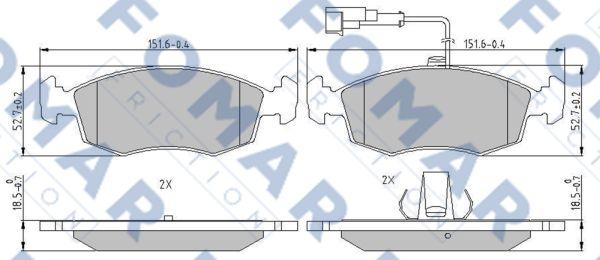 FOMAR Friction FO 901981 - Kit de plaquettes de frein, frein à disque cwaw.fr