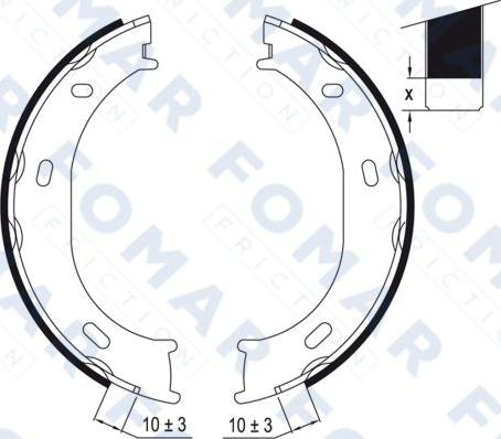 FOMAR Friction FO 9014 - Jeu de mâchoires de frein cwaw.fr