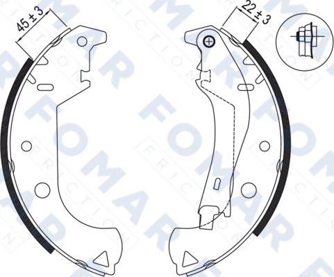 FOMAR Friction FO 9015 - Jeu de mâchoires de frein cwaw.fr