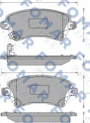 FOMAR Friction FO 908981 - Kit de plaquettes de frein, frein à disque cwaw.fr