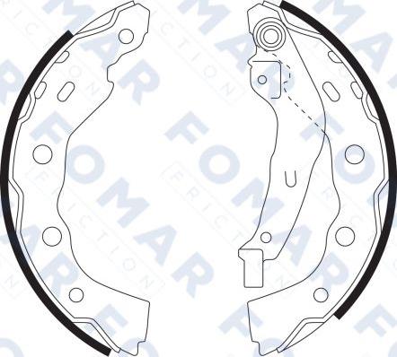 FOMAR Friction FO 9081 - Jeu de mâchoires de frein cwaw.fr