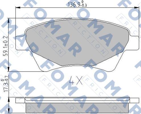 FOMAR Friction FO 908281 - Kit de plaquettes de frein, frein à disque cwaw.fr