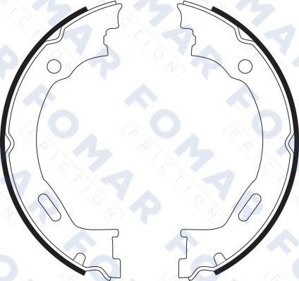 FOMAR Friction FO 9087 - Jeu de mâchoires de frein cwaw.fr