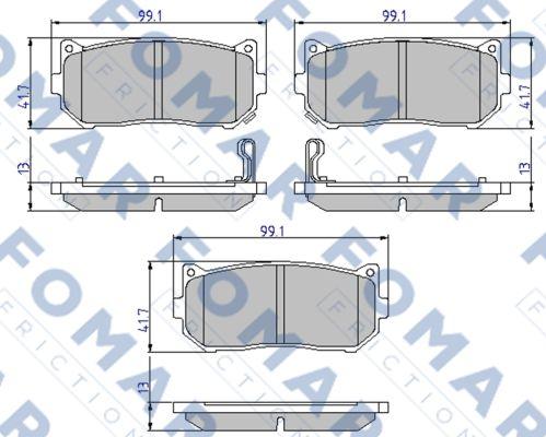 FOMAR Friction FO 903481 - Kit de plaquettes de frein, frein à disque cwaw.fr