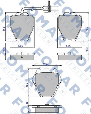 FOMAR Friction FO 903581 - Kit de plaquettes de frein, frein à disque cwaw.fr