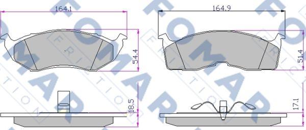 FOMAR Friction FO 903681 - Kit de plaquettes de frein, frein à disque cwaw.fr