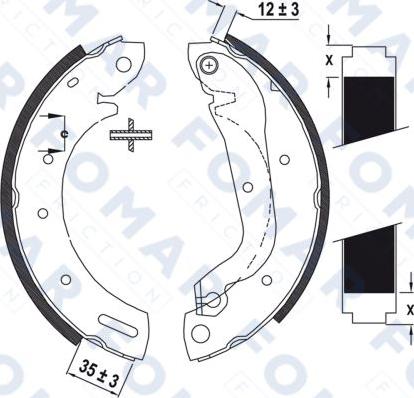 FOMAR Friction FO 9036 - Jeu de mâchoires de frein cwaw.fr