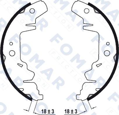 FOMAR Friction FO 9032 - Jeu de mâchoires de frein cwaw.fr