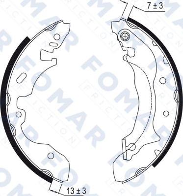 FOMAR Friction FO 9025 - Jeu de mâchoires de frein cwaw.fr