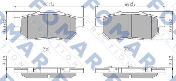 FOMAR Friction FO 902681 - Kit de plaquettes de frein, frein à disque cwaw.fr