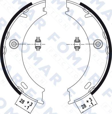 FOMAR Friction FO 9022 - Jeu de mâchoires de frein cwaw.fr