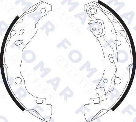 FOMAR Friction FO 9074 - Jeu de mâchoires de frein cwaw.fr