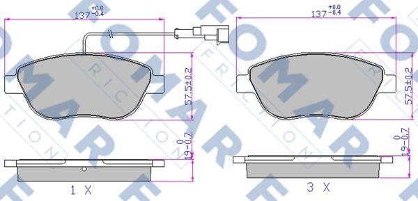 FOMAR Friction FO 907681 - Kit de plaquettes de frein, frein à disque cwaw.fr