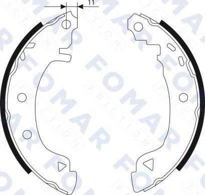 FOMAR Friction FO 9076 - Jeu de mâchoires de frein cwaw.fr