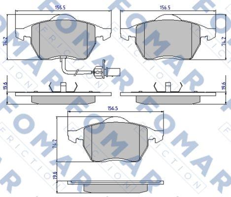 FOMAR Friction FO 907181 - Kit de plaquettes de frein, frein à disque cwaw.fr