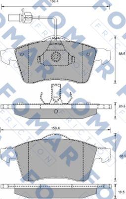 FOMAR Friction FO 907281 - Kit de plaquettes de frein, frein à disque cwaw.fr