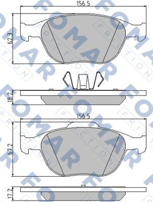 FOMAR Friction FO 907781 - Kit de plaquettes de frein, frein à disque cwaw.fr