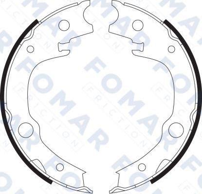 FOMAR Friction FO 9077 - Jeu de mâchoires de frein cwaw.fr