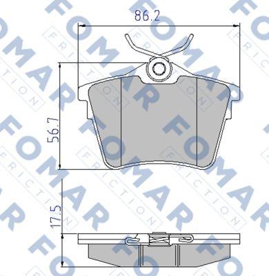 FOMAR Friction FO 919581 - Kit de plaquettes de frein, frein à disque cwaw.fr