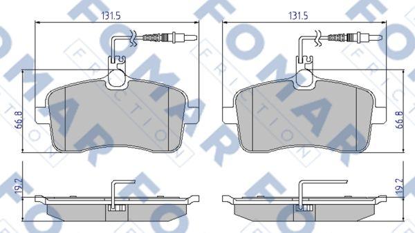 FOMAR Friction FO 919881 - Kit de plaquettes de frein, frein à disque cwaw.fr