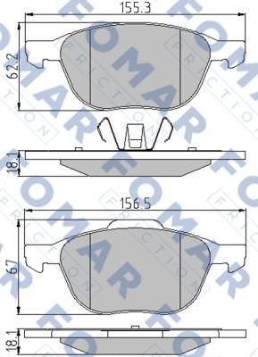 FOMAR Friction FO 914581 - Kit de plaquettes de frein, frein à disque cwaw.fr