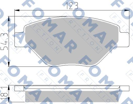 FOMAR Friction FO 914381 - Kit de plaquettes de frein, frein à disque cwaw.fr