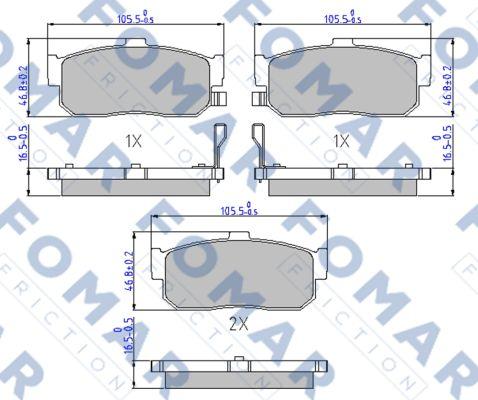 FOMAR Friction FO 916981 - Kit de plaquettes de frein, frein à disque cwaw.fr