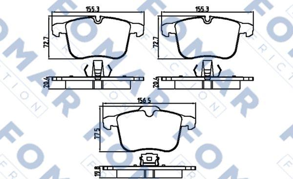 FOMAR Friction FO 910681 - Kit de plaquettes de frein, frein à disque cwaw.fr