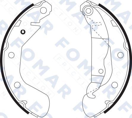 FOMAR Friction FO 9100 - Jeu de mâchoires de frein cwaw.fr