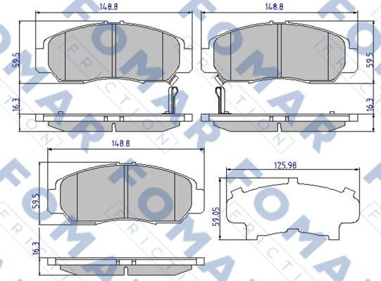 FOMAR Friction FO 910881 - Kit de plaquettes de frein, frein à disque cwaw.fr