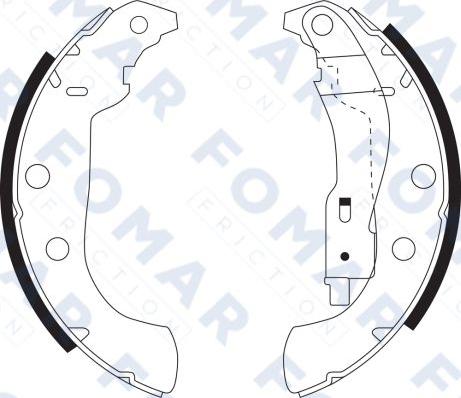 FOMAR Friction FO 9103 - Jeu de mâchoires de frein cwaw.fr