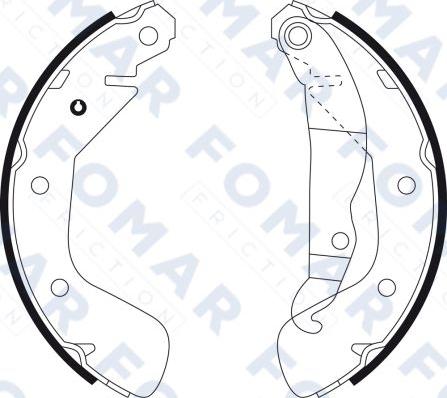 FOMAR Friction FO 9102 - Jeu de mâchoires de frein cwaw.fr