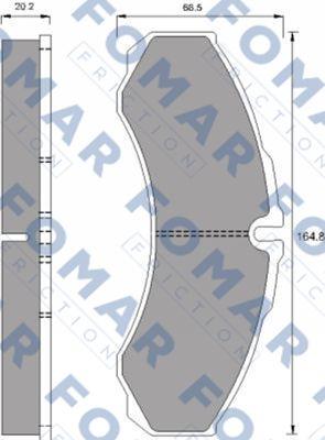 FOMAR Friction FO 911481 - Kit de plaquettes de frein, frein à disque cwaw.fr