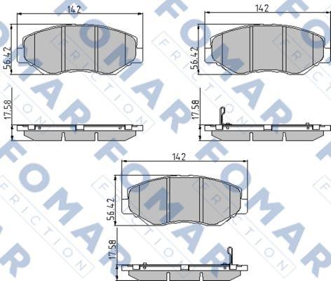 FOMAR Friction FO 911681 - Kit de plaquettes de frein, frein à disque cwaw.fr