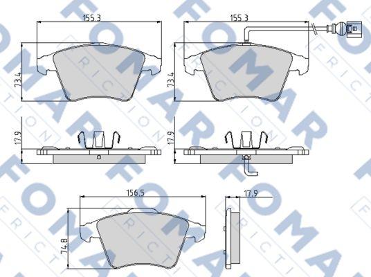 FOMAR Friction FO 918981 - Kit de plaquettes de frein, frein à disque cwaw.fr